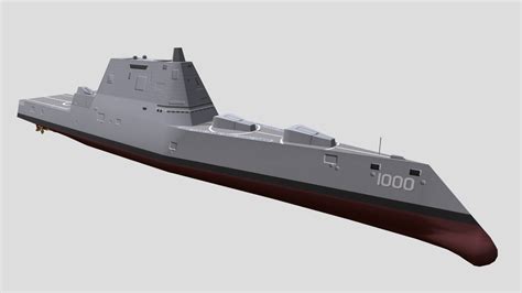 USS Zumwalt (DDG-1000) - Download Free 3D model by Yakudami [f521d9c] - Sketchfab