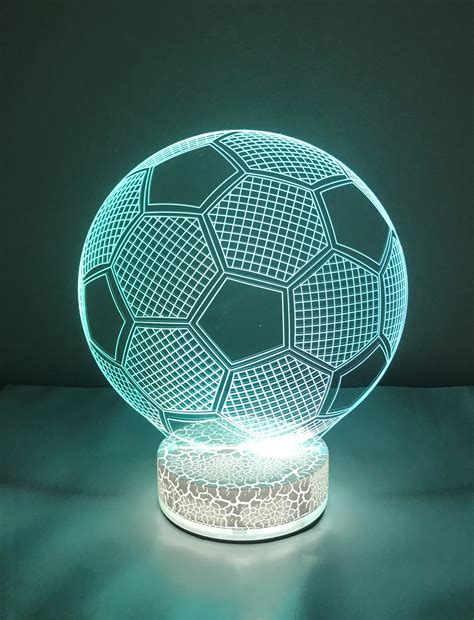 Soccer Ball MLS 3D Night Light Multi Color Changing Illusion Lamp For ...