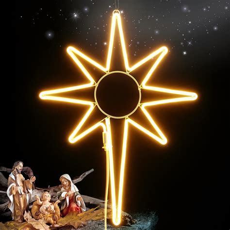 24 Inch Large Star of Bethlehem Outdoor Lights, 300 LED Outdoor ...