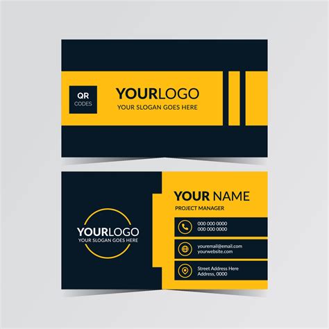 Front and back side business card template 2037299 Vector Art at Vecteezy