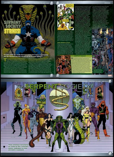 The Serpent Society Strikes! #SS-01 Villains - Avengers Marvel Fact File Fold-Out Page