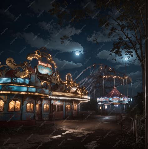 Premium AI Image | abandoned Amusement Park