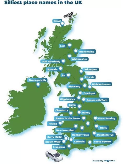 Humor Comittee: Funny Names Uk Map