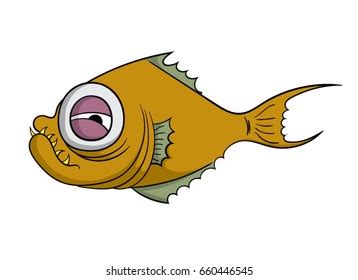 Ugly Fish Cartoon : image vectorielle de stock (libre de droits) 660446545 | Shutterstock