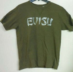 EVISU Mens Authentic Evisu Logo Graphic Print Tee Cotton T-Shirt Green ...