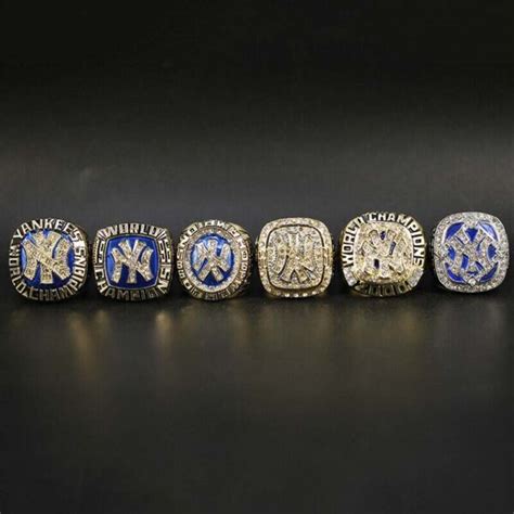 6 New York Yankees MLB World Series championship ring set replica - MVP ...