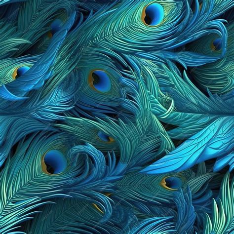 Premium AI Image | peacock feathers pattern