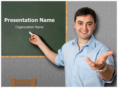 Download Teacher Male PowerPoint Template and Design After Upload a Ppt Presentation
