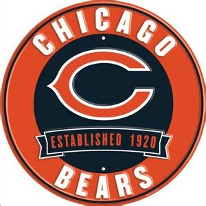 12 Diameter Chicago Bears Officially Licensed Pro Football Sign-sports ...