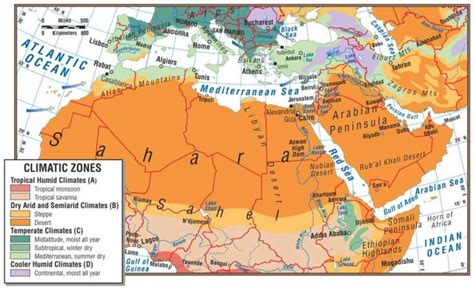 Climate Map Of Southwest Asia Mexico With And North Africa X Jpeg ...