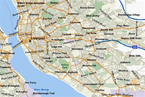 Detailed Map of Liverpool, UK | Liverpool map, Liverpool uk, Liverpool