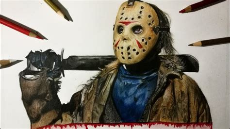 Jason Face Mask Drawing / Jason full face head pvc hockey mask novelty costume party horror prop ...