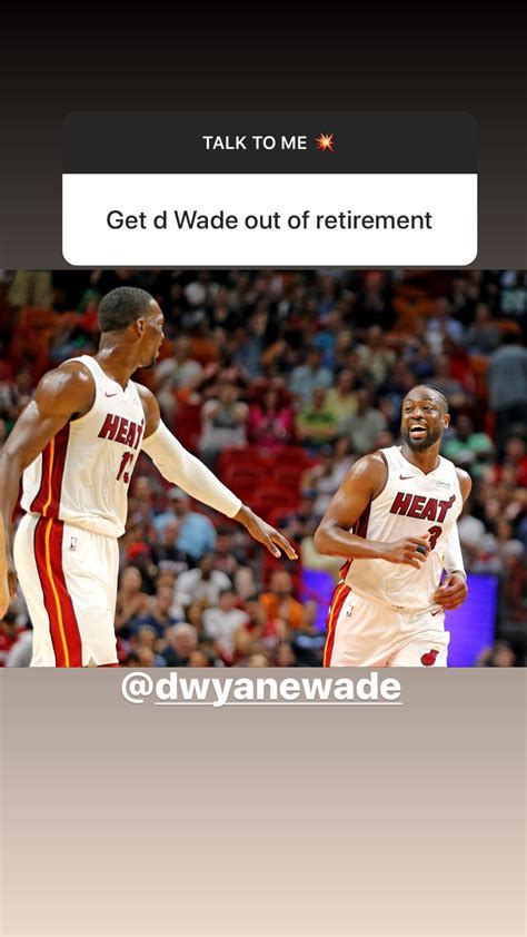 Bam Adebayo Promotes Bringing Dwyane Wade Out of Retirement via ...