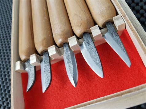 Kawasei Japanese Carving Chisels | EI-5 Premium Wood Carving Set (5 Pi ...