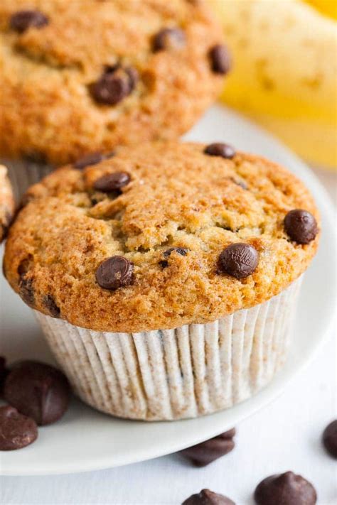 Banana Chocolate Chip Muffins {So easy and moist!} | Plated Cravings