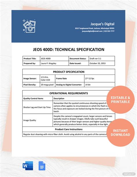 Software Development Technical Specification Template