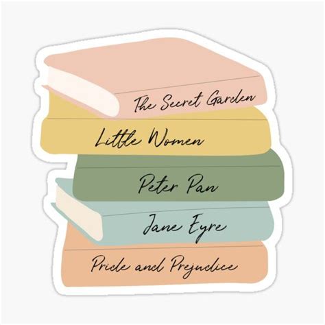 Stack of Classic Literature Sticker