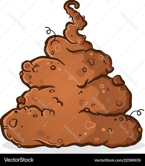 Pile of stinky putrid poop cartoon Royalty Free Vector Image