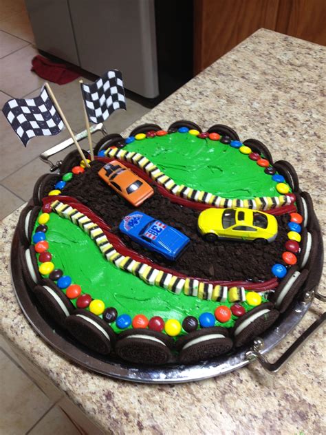 Race Car Cake Ideas Homemade Cake Race Track Birthday Cars Cakes Wheels ...