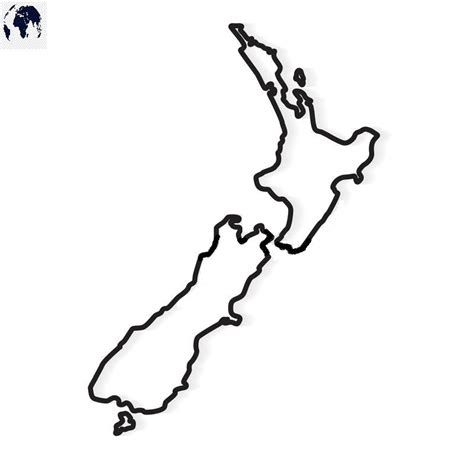 Printable Blank New Zealand Map with Outline Transparent Map | Map of new zealand, New zealand ...