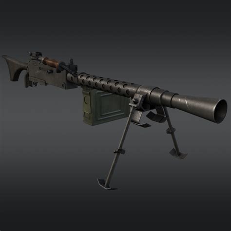 3d model of ready m1919a6