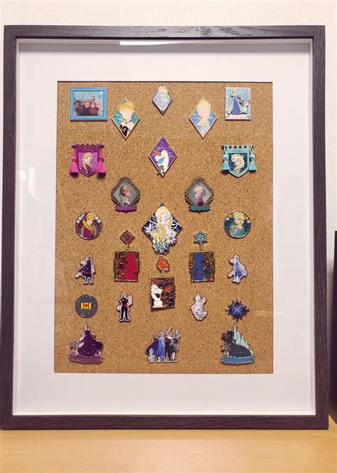 My pin badge display frame. : r/Frozen