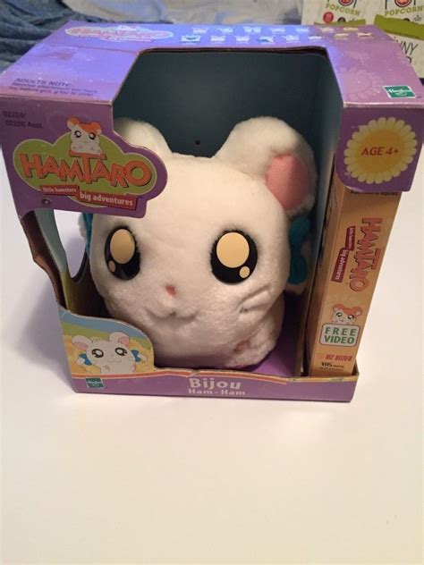 Hamtaro Little Hamsters big adventures Bijou Ham-Ham 6" Plush W/ VHS Tape 2002 #Hasbro | Hamtaro ...