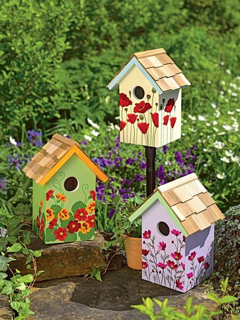 17 Best images about Hand painted Bird Houses on Pinterest | Gardens, Blue bird house and Hand ...