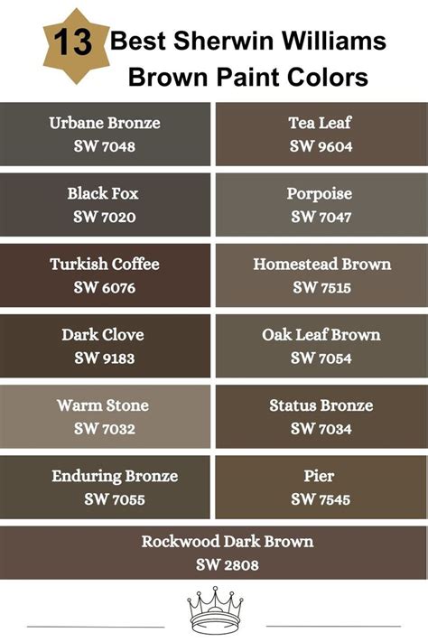 13 Best Sherwin Williams Brown Paint Colors (Trend 2023) | Brown paint ...