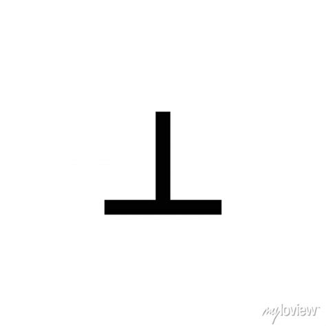 Perpendicular sign vector. perpendicular line maths symbol posters for the wall • posters ...