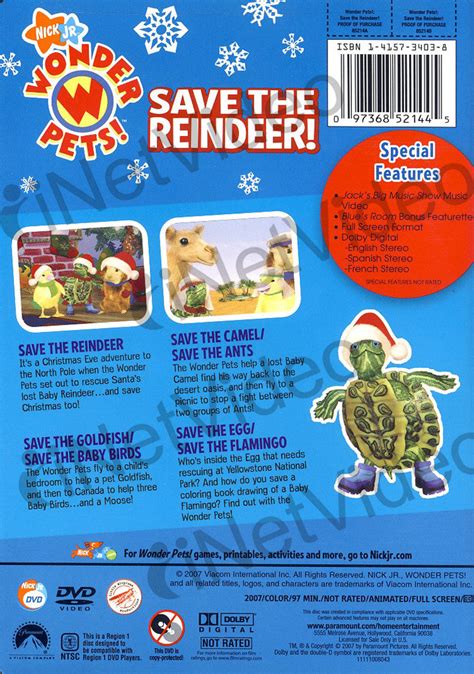 Wonder Pets - Save The Reindeer on DVD Movie