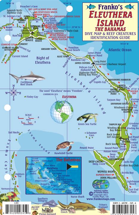 Eleuthera Island Map & Fish ID Card-1814-33