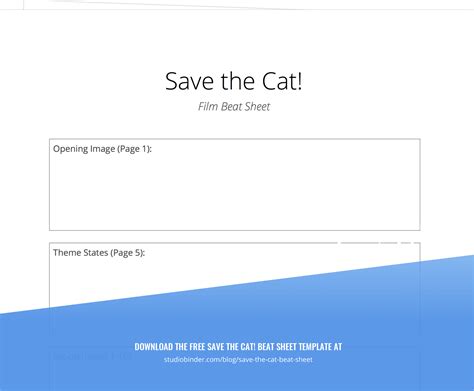 Save the Cat Beat Sheet Explained [with FREE Template]