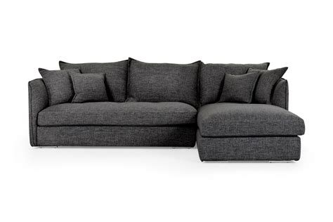 Juno Coastal Right-Hand Corner Sofa, Dark Grey Fabric, by Lounge Lovers ...