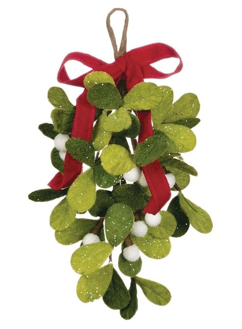 Felt MISTLETOE DROP Christmas Decoration, 12" Tall, by Sullivans - Walmart.com - Walmart.com