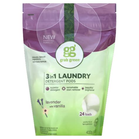 Grab Green Lavender Pods Laundry Detergent Pods, 15.2 oz - King Soopers