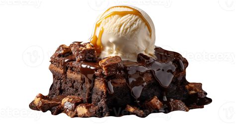 Tasty brownies ice cream isolated on transparent background 25229477 PNG