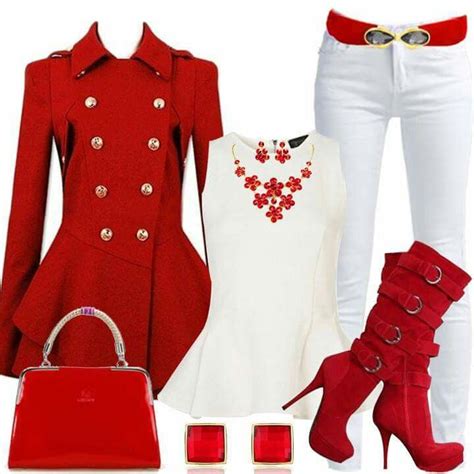 Red and White | Cool outfits, Elegance outfit, Red and white outfits