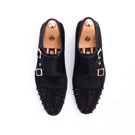 BLACK SUEDE DRESS SHOES - Stanlion