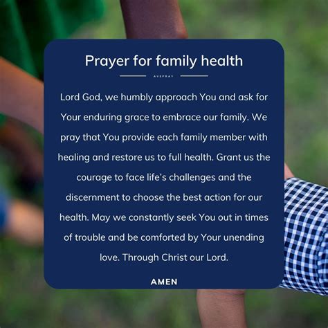 Prayer for Family Health