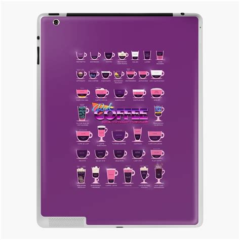 "80s Style Rad Coffee Types Chart, Back to the 80s, Eighties Coffee Guide, Synthwave Art " iPad ...
