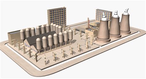 3d nuclear power plant model