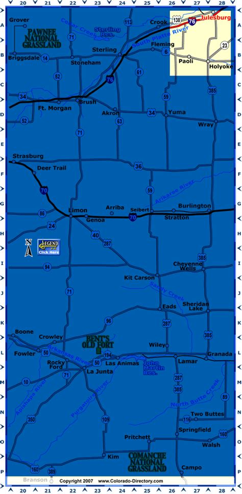 Julesburg Colorado Map | Eastern CO Maps | Colorado Vacation Directory