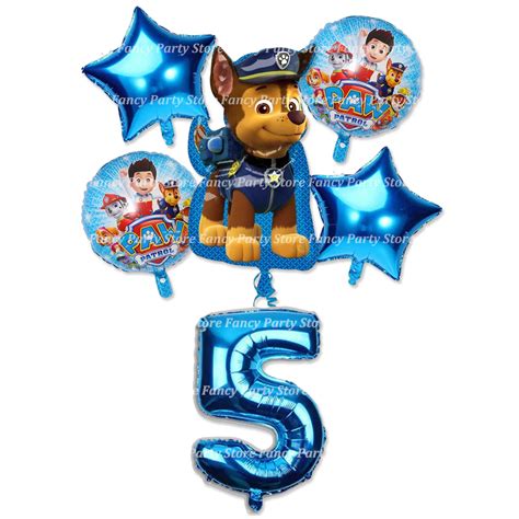 Paw Patrol Chase Birthday Balloons Party Decorations for Boys - Etsy