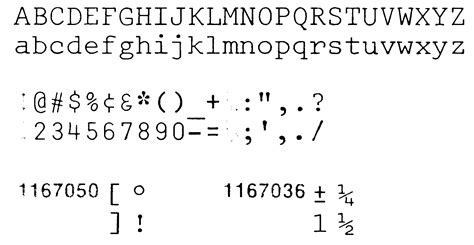 IBM Selectric and Selectric II Type Fonts