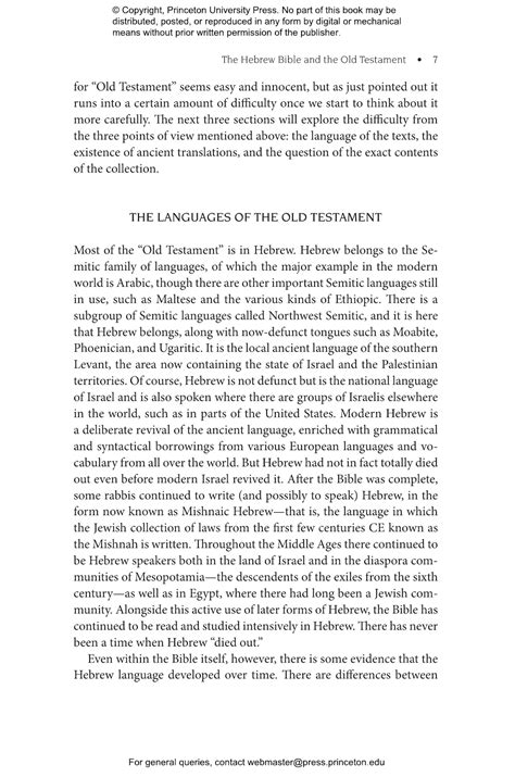 The Hebrew Bible | Princeton University Press