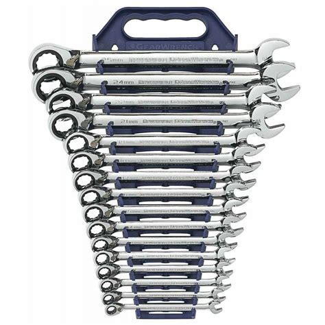 GEARWRENCH 16 PC. RATCHETING COMBINATION METRIC WRENCH SET-9602N - Premium Car Care