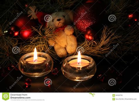 Christmas Candles Background Stock Image - Image of empty, decorate: 84532755