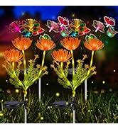 Amazon.com : Neporal 4PK Solar Garden Lights Outdoor, Solar Flower ...