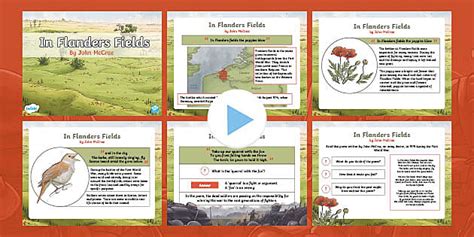 'In Flanders Fields' Poem PowerPoint | KS2 Resource - Twinkl